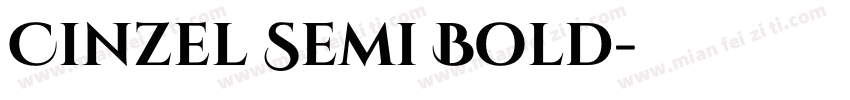 Cinzel Semi Bold字体转换